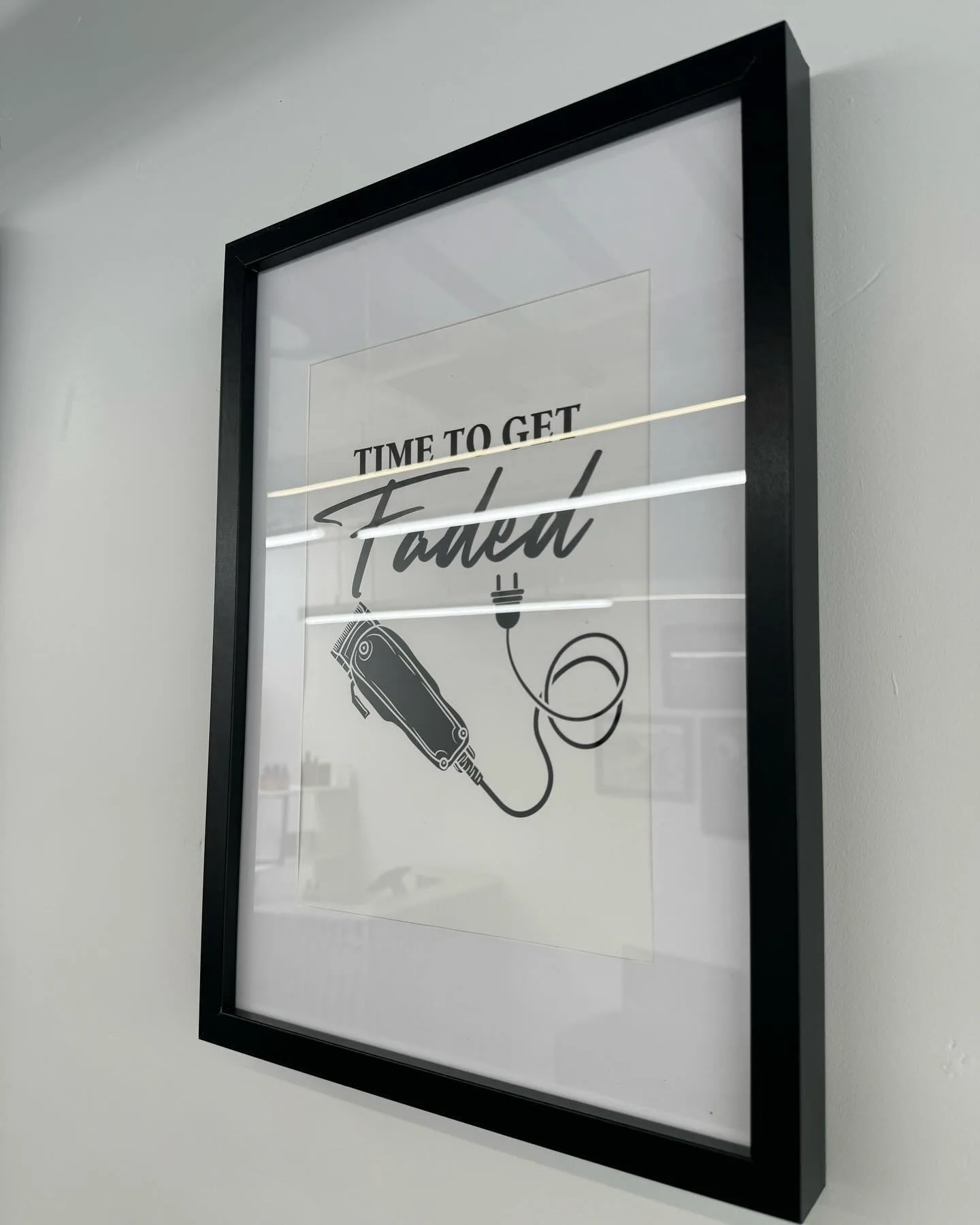 Time to Get Faded framed print, Sleek Back decor